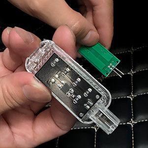 PCBA Dengan 12 LED Cahaya Tinggi Untuk Cahaya Foothole Mobil Mendukung Lampu Atmosfer Mobil Asli Bertukar Warna Secara Sinkron