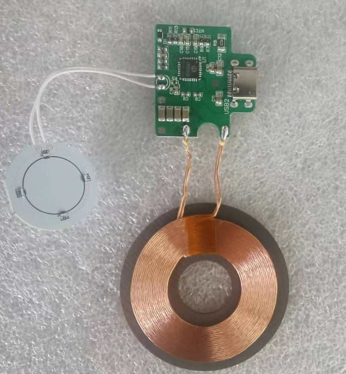 PCB untuk pengisi daya mobil dengan konektor tipe C mendukung pengisian cepat nirkabel 15W