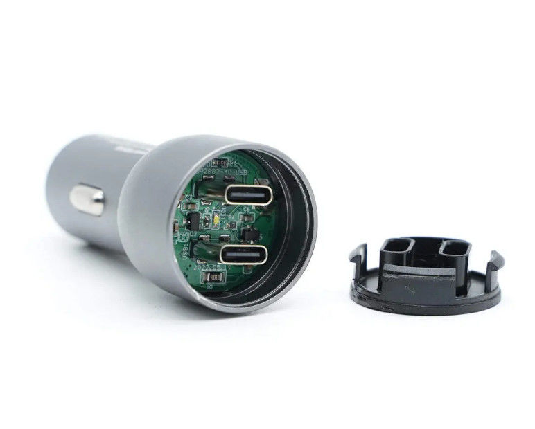 FR4 Printed Circuit Board Assembly PCBA Untuk Car Charger Dengan 2 Konektor Tipe C Mendukung Pengisian Cepat 15W