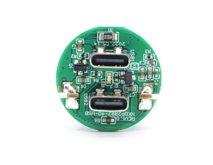 FR4 Printed Circuit Board Assembly PCBA Untuk Car Charger Dengan 2 Konektor Tipe C Mendukung Pengisian Cepat 15W