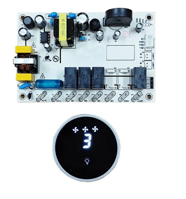 Elektronik Knob Touch Switch Control Panel Dengan Back Light Dapur Range Hood Papan PCB