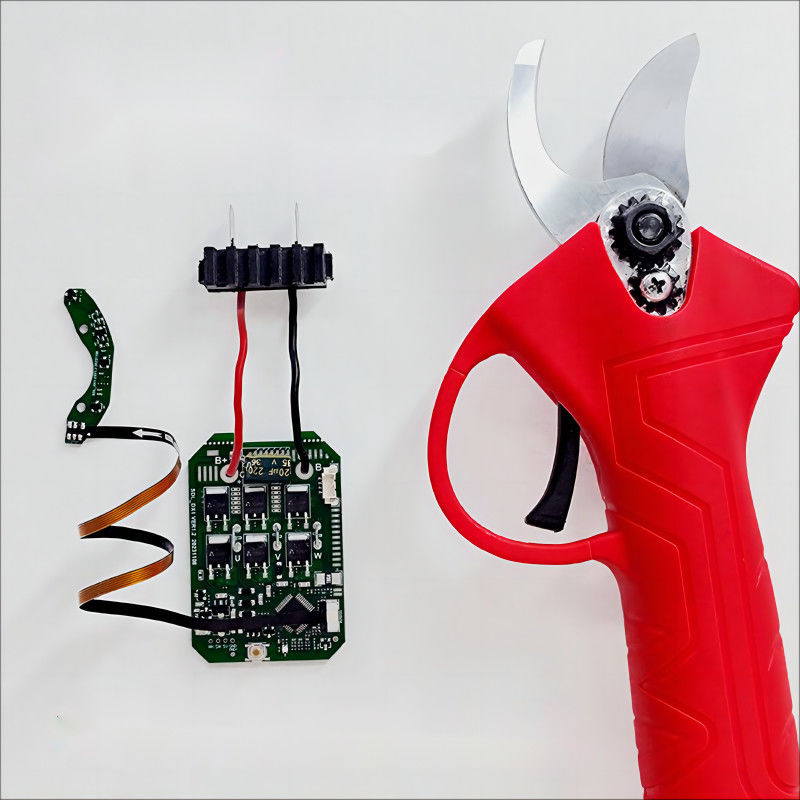Rigid Flex PCBA Untuk Electric Pruner Dengan LED Indikator Key Switch Dan Trigger Fungsi